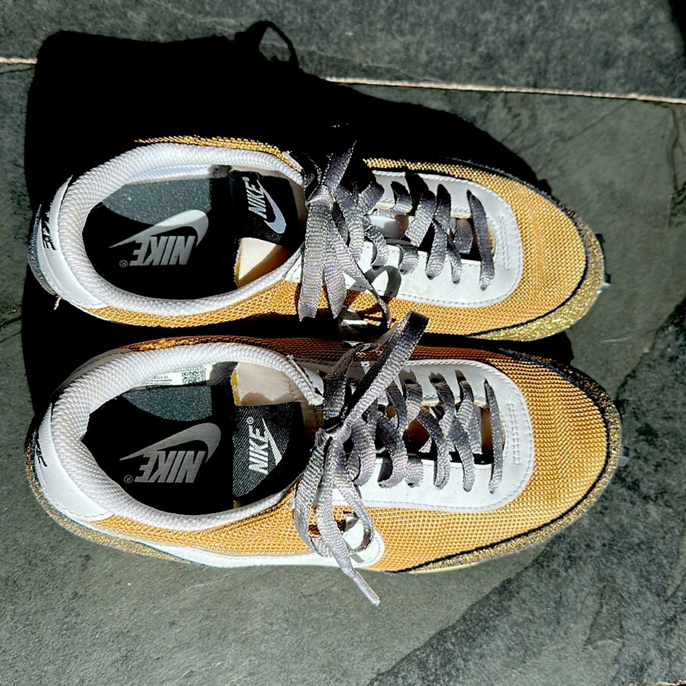 Nike Women's Athletic Shoes in Gold and White